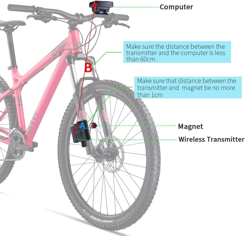 Wireless Bicycle Speedometer & Odometer with Backlight - YT-813 Elegance