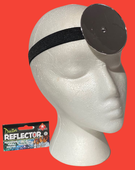 DOCTOR REFLECTOR MIRROR Head Play Fake DR Headband Surgeon Round Gyno Costume