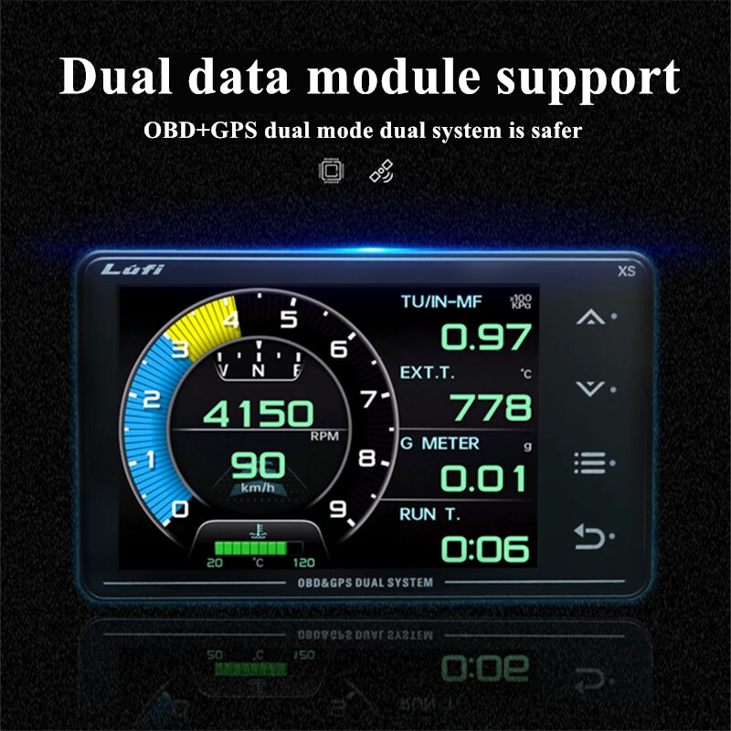 For Multi-Function Water Temperature Turbo Oil G-Value Gyroscope Gauge