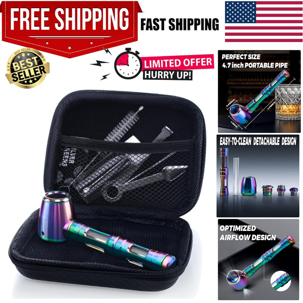 Tobacco pipe Set, Simple Accessory Set – Includes Jar and Tools & Pouch
