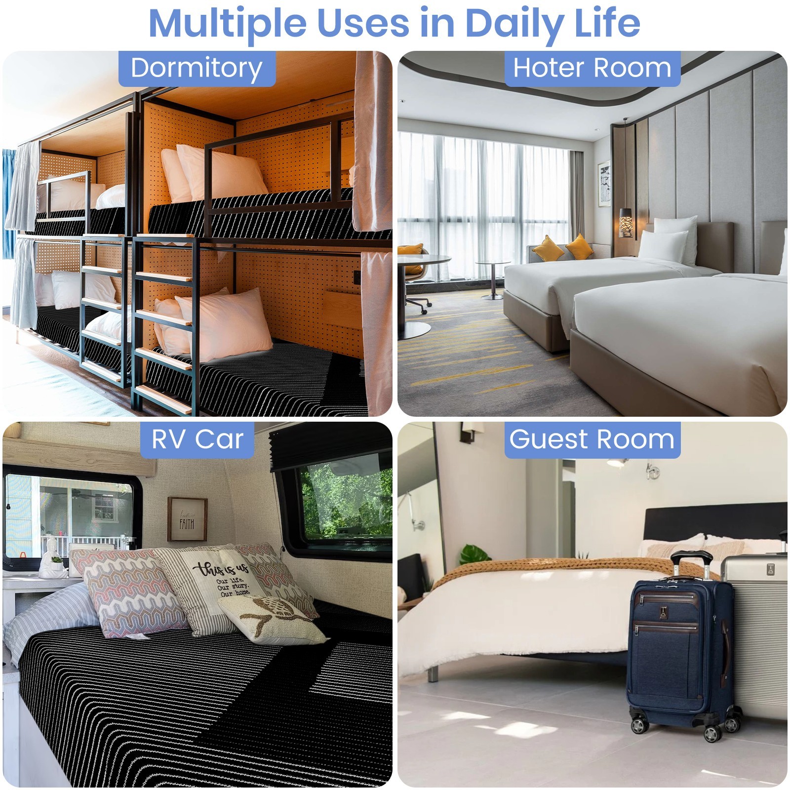 Cooling Memory Foam Mattress in a Box, 8" 10" 12" Twin Full Queen King Mattress