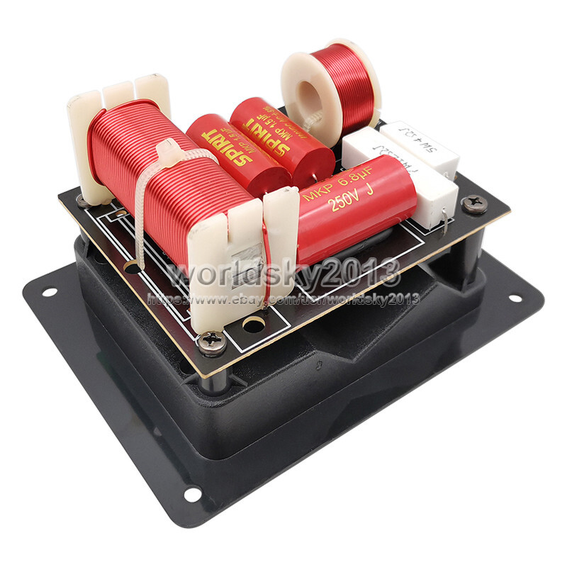 2pcs SP60 2 Way 2 Unit Speaker Frequency Divider Crossover Filters Junction Box