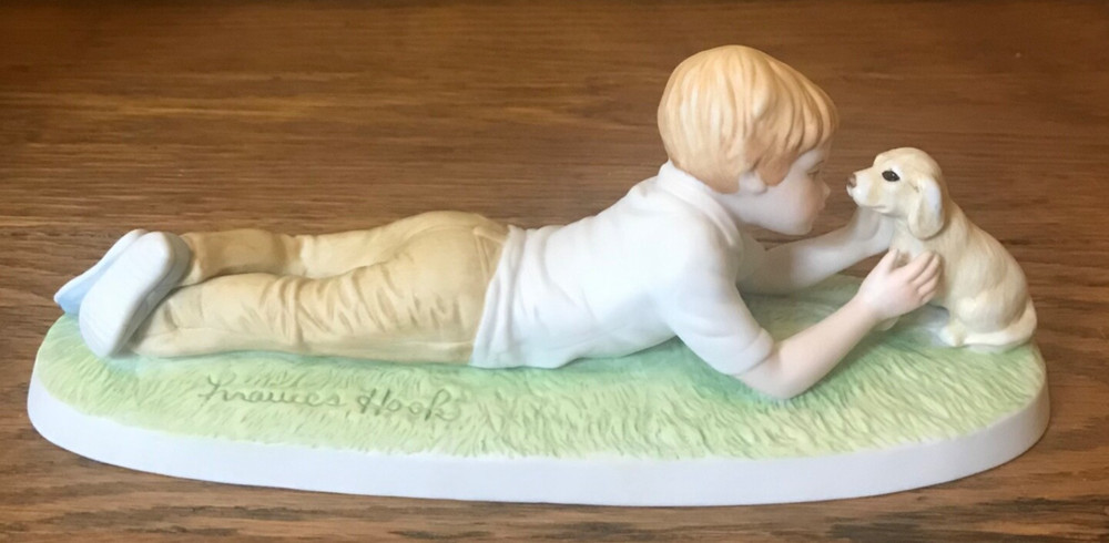 SIGNED Frances Hook Making Friends Figurine from a Childs World 1980 Numbered