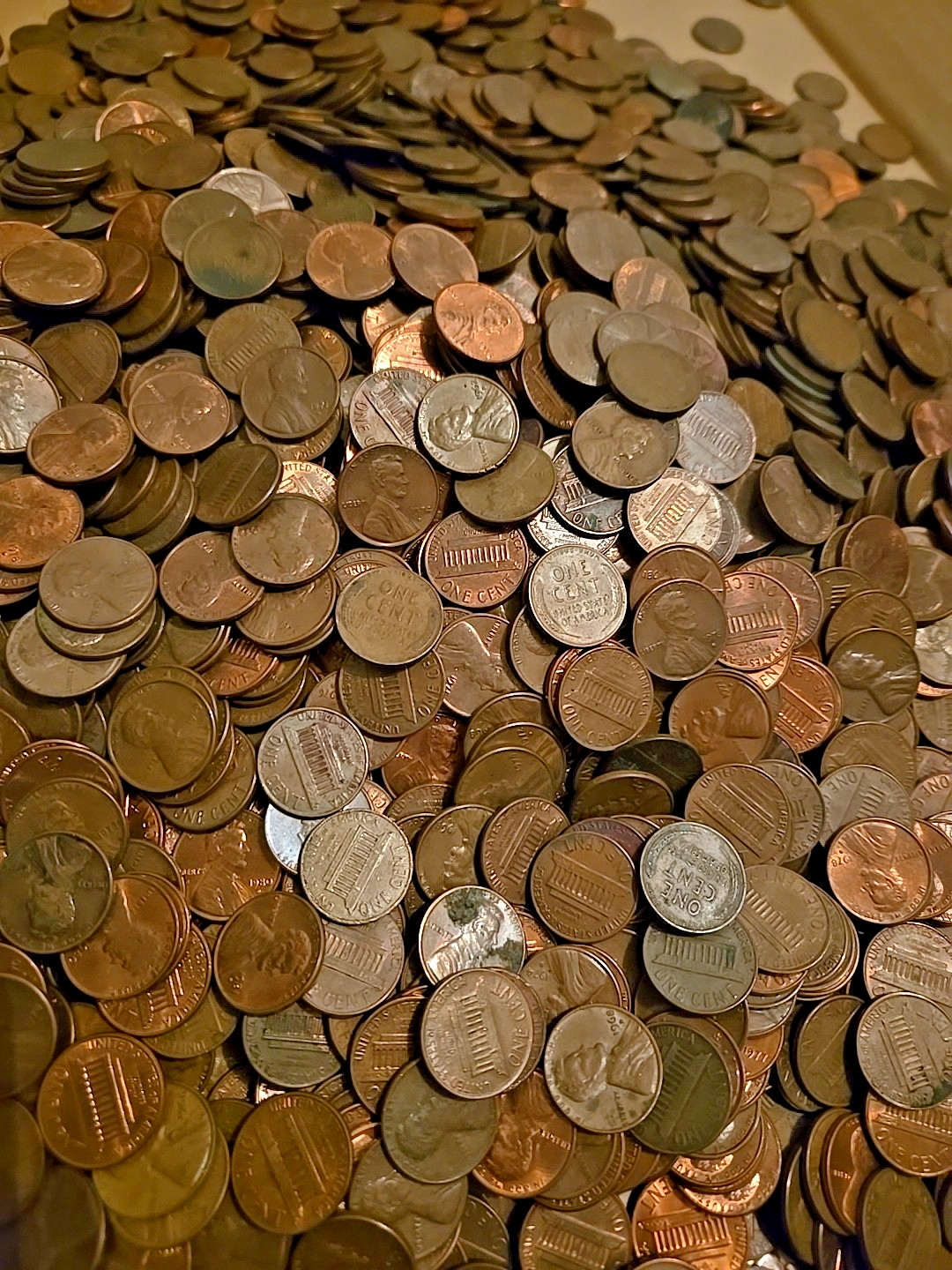 500 Pre 1982 Copper Pennies, over 3 POUNDS, 95% Copper, Unsorted and Wheats also