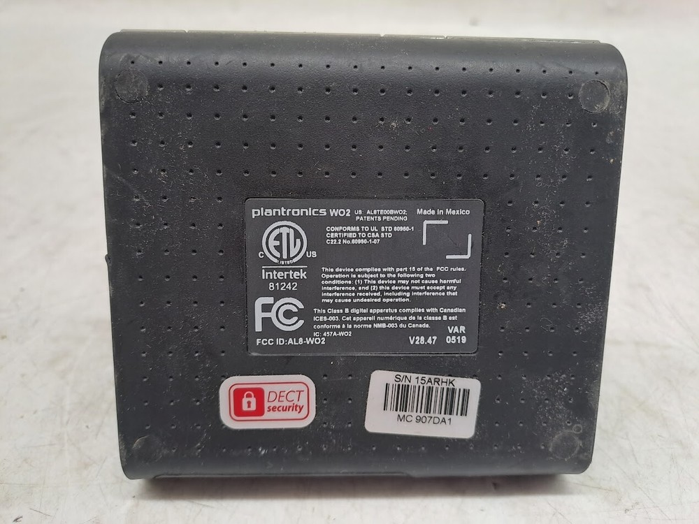 Plantronics WO2 Charging Base Station Only