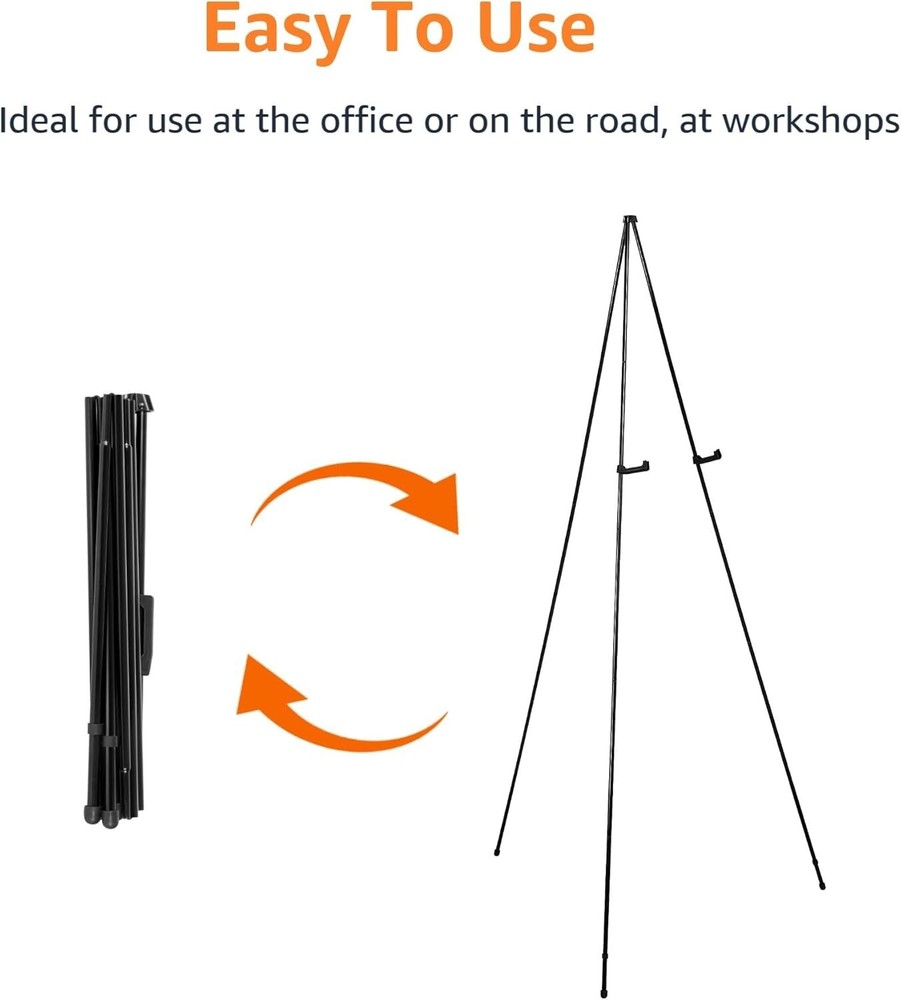 Amazon Basics Easel Display Stand, Instant Floor Poster, Lightweight Collapsible