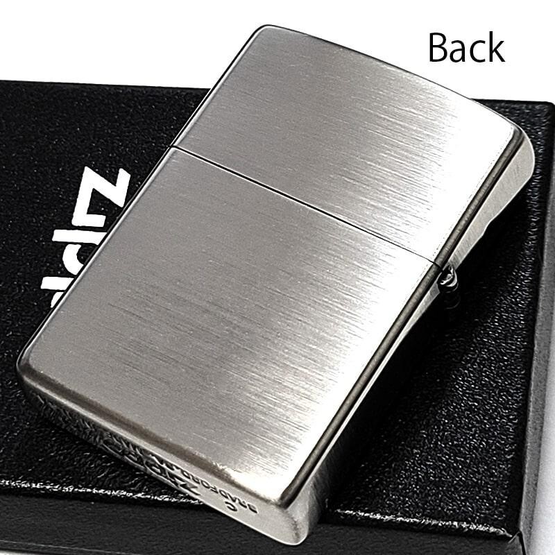 Zippo Logo Design Silver Etching One Sided Processing Lighter Regular Japan