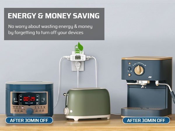 DEWENWILS Electrical Timer, Countdown & Repeat Modes, for Grow Lights & Charger