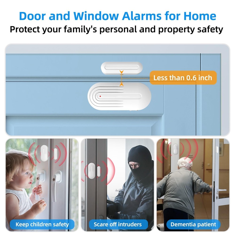 Daytech Wireless Door Chime System - 800ft Long Range, 20 Melodies, 5 Adjusta...