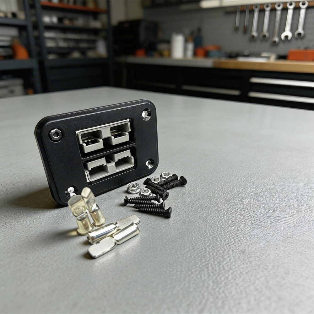 50A EV Charging Connector with Fixed Bracket Installation and Silicone Cover