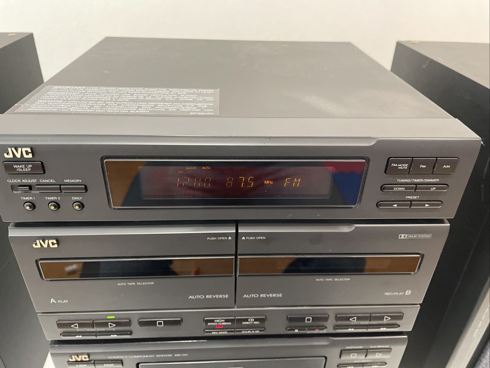JVC MX-50 Compact Audio Component System CD/Tuner/Dual Cassette