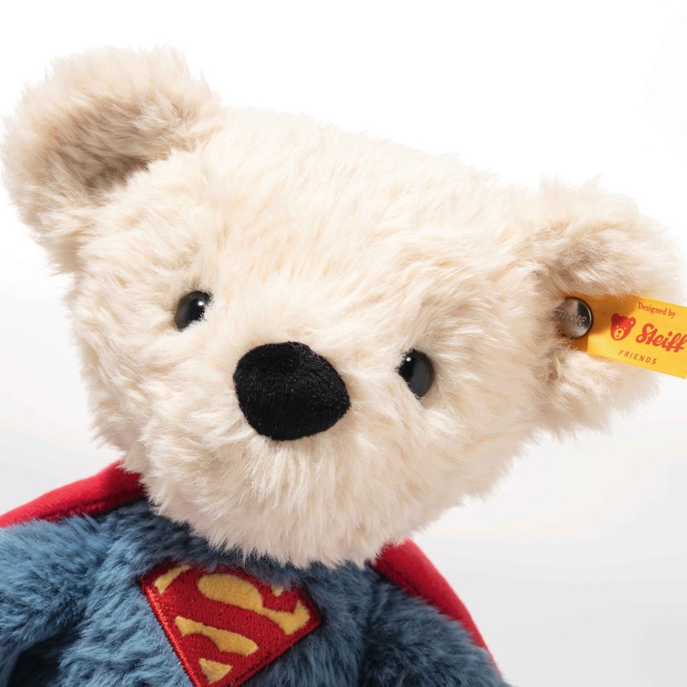 Steiff Dc Comics Superman Cuddly Soft Plush Teddy Bear #114229