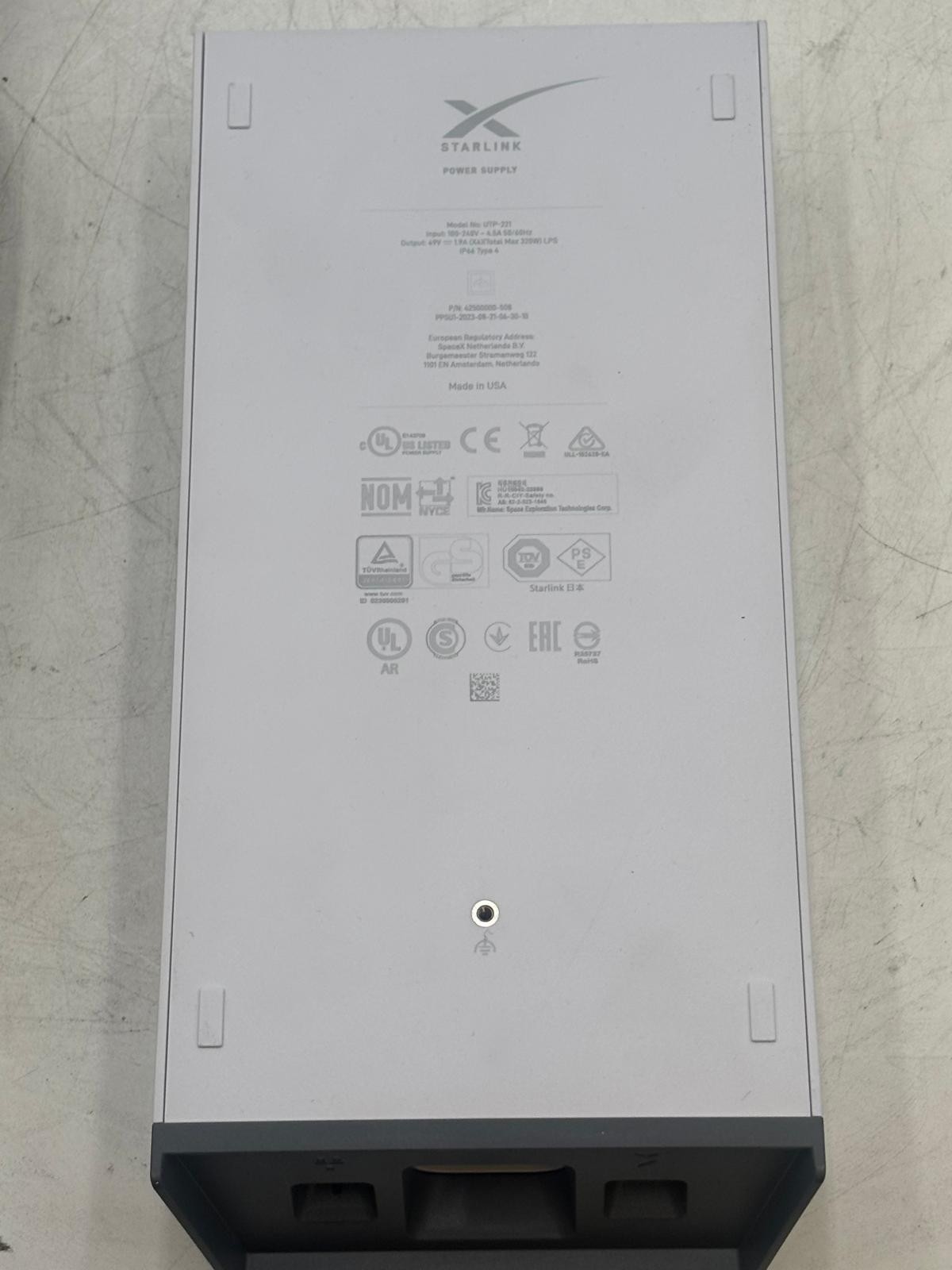 Starlink UTP-221 320W 49V Power Supply with Power Cord and Cables