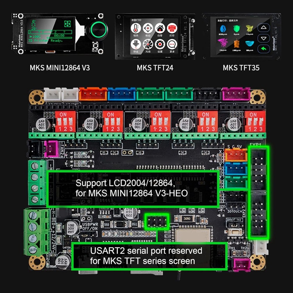 32 Bit Control Board 3D Printer Motherboard Additive Manufacturing Products...