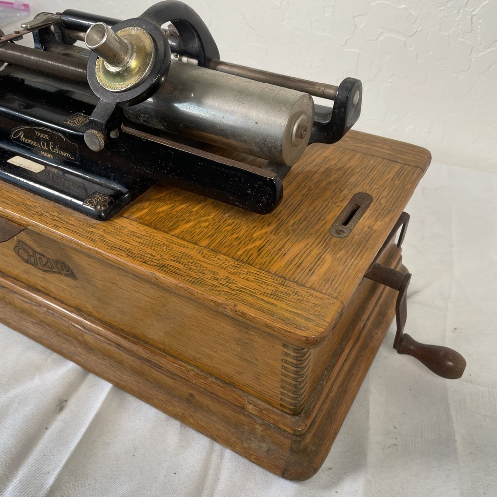 Antique Edison Home Model Cylinder Phonograph Untested