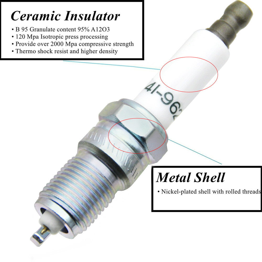 8x Spark Plugs and Wires Set for GMC Chevy Tahoe Hummer 5.3 6.0 V8 9748HH 41-962