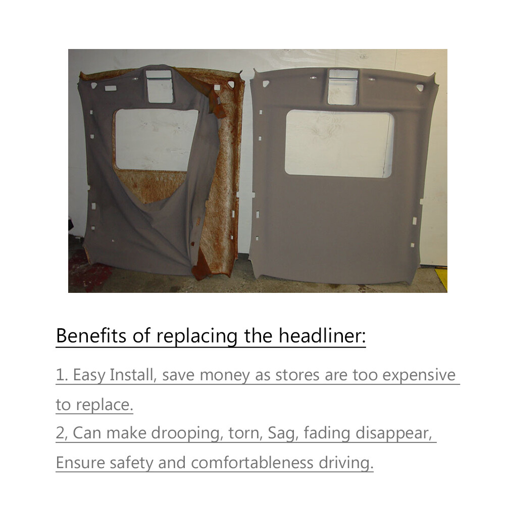 Suede Headliner Fabric Auto Ceiling Replacement Repair 60"W 20"/72"/132"/216"L