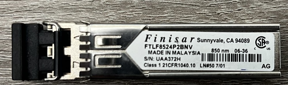 Finisar FTLF8524P2BNV 850nm SW Optical Transceiver SFP Module