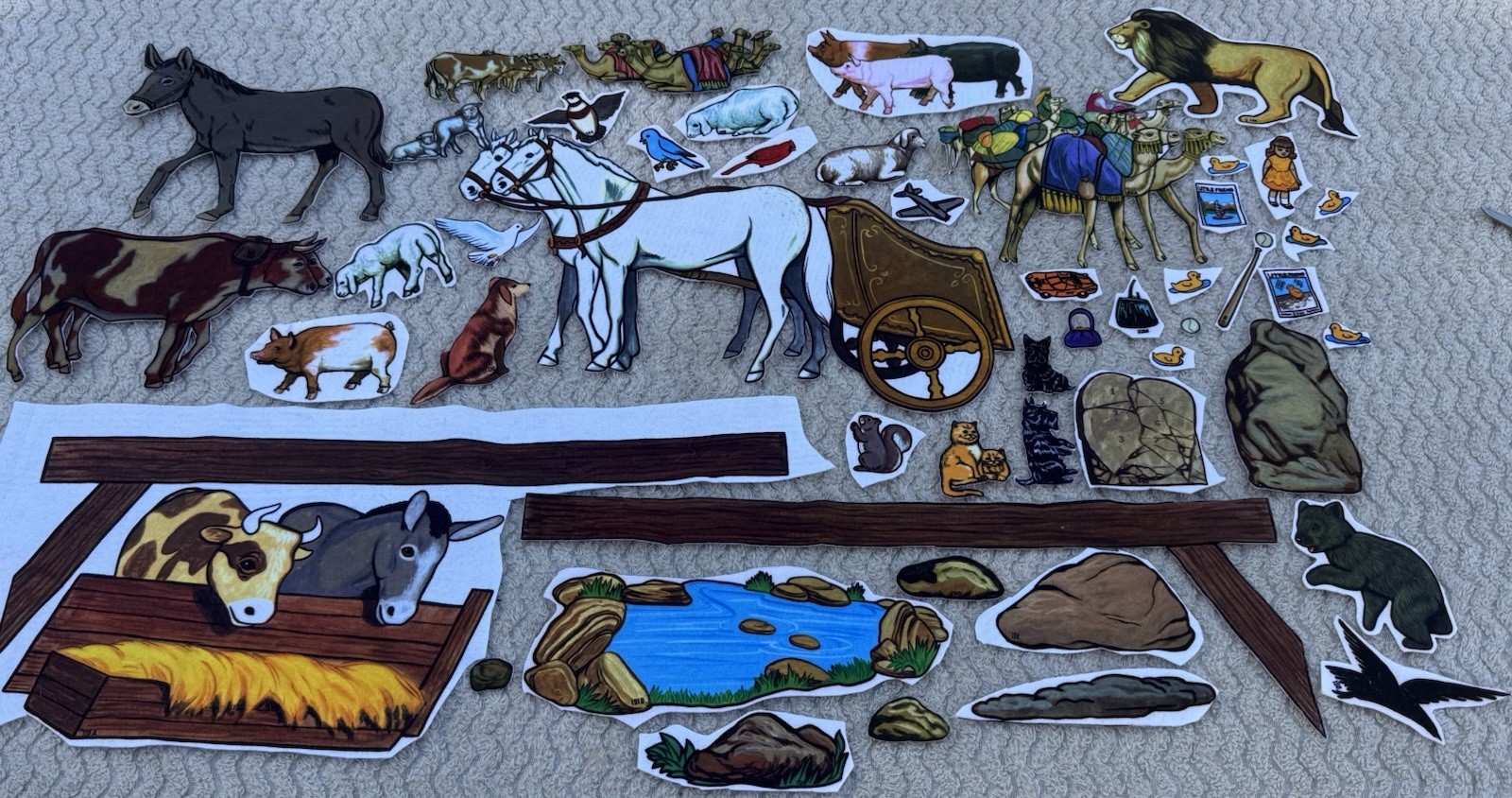 Betty Lukens Through the Bible in Felt 650+ Pieces Jesus Animals VTG