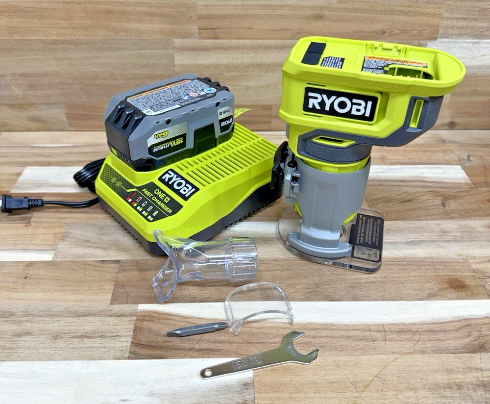 RYOBI ONE+ 18V PCL424 Cordless Compact Fixed Base Router Kit #S01