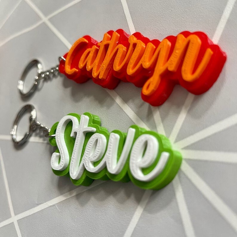 Custom Name Keychain Personalized 3D printed