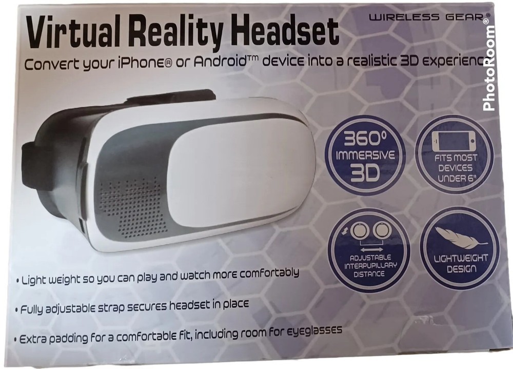 Virtual Reality Headset by Wireless Gear Realistic 3D Experience small tear