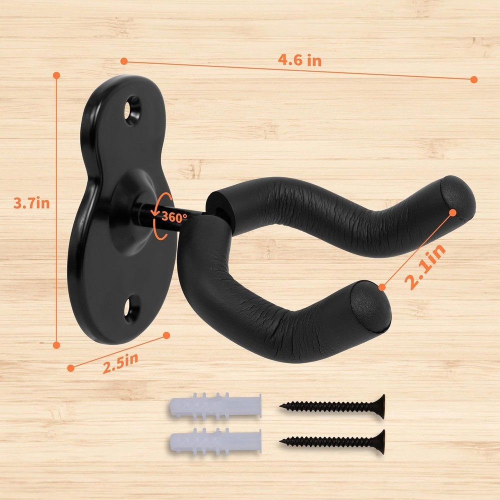10 Pack Guitar Wall Mounts - Versatile Instrument Display