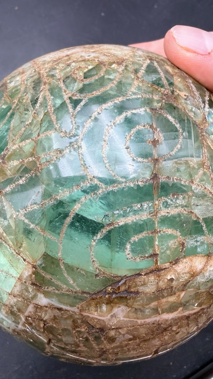 Pre Maya Fluorite Sphere From Tula Hidalgo Mexico