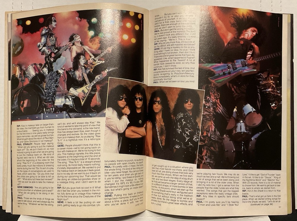 KISS MEMORABILIA BUNDLE (1990-2000) Mags, Rags & Calendar
