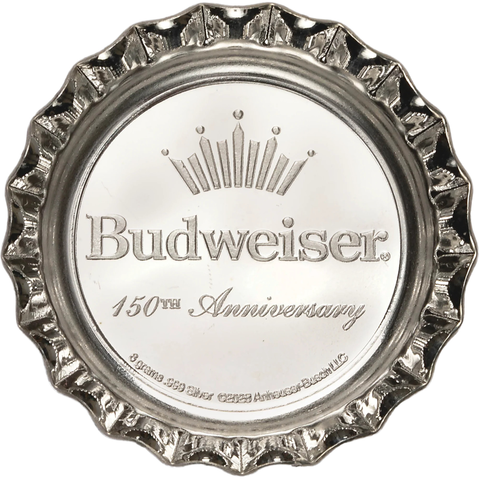 Budweiser Silver Bottle Cap - Anheuser-Busch
