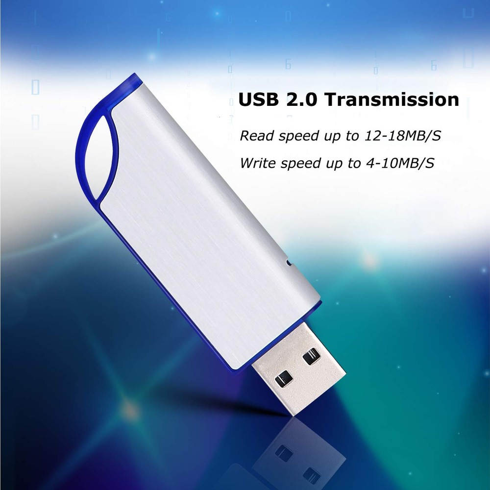 32GB FAT32 Format USB 2.0 Flash Drives, Memory Stick for Game White