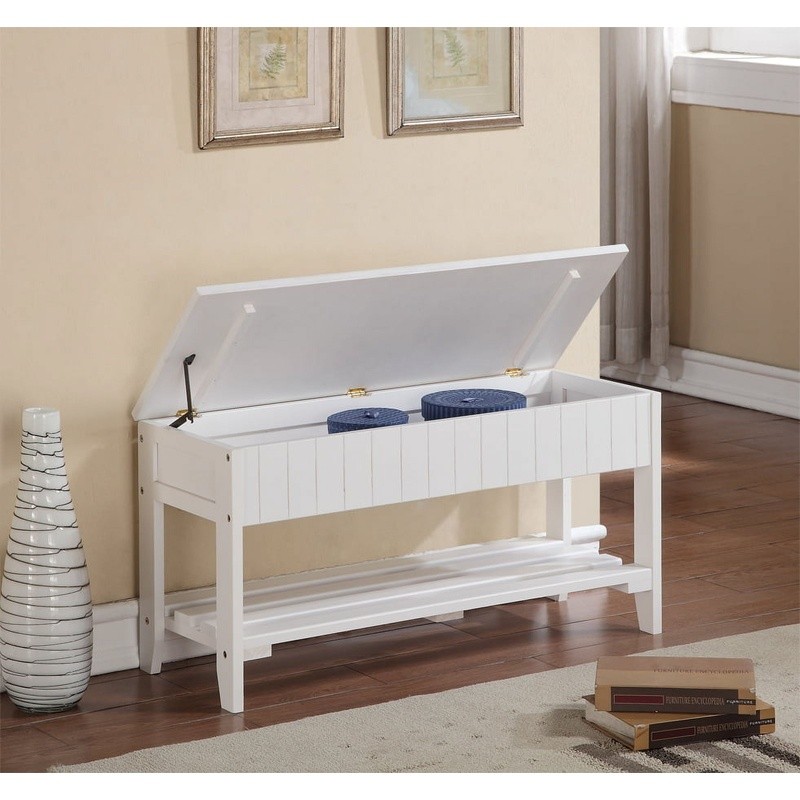 Solid Wood Shoe Bench Storage Easy Assembly Strong Construction Durable Unit New