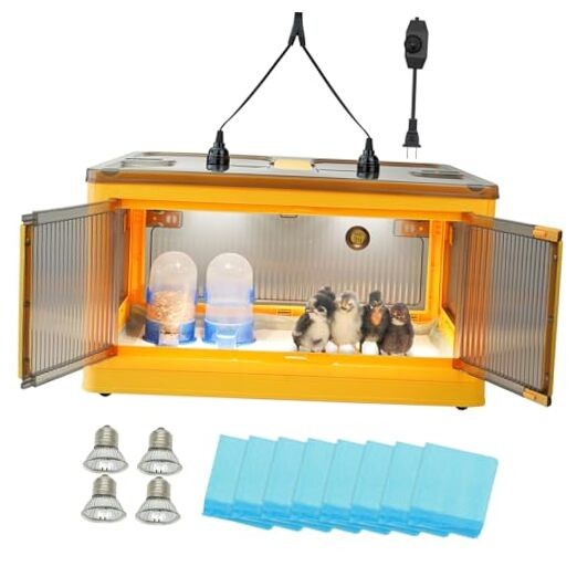 Chick Brooder Box for Chicks, Brooder Box with Feeder and Waterer, Large