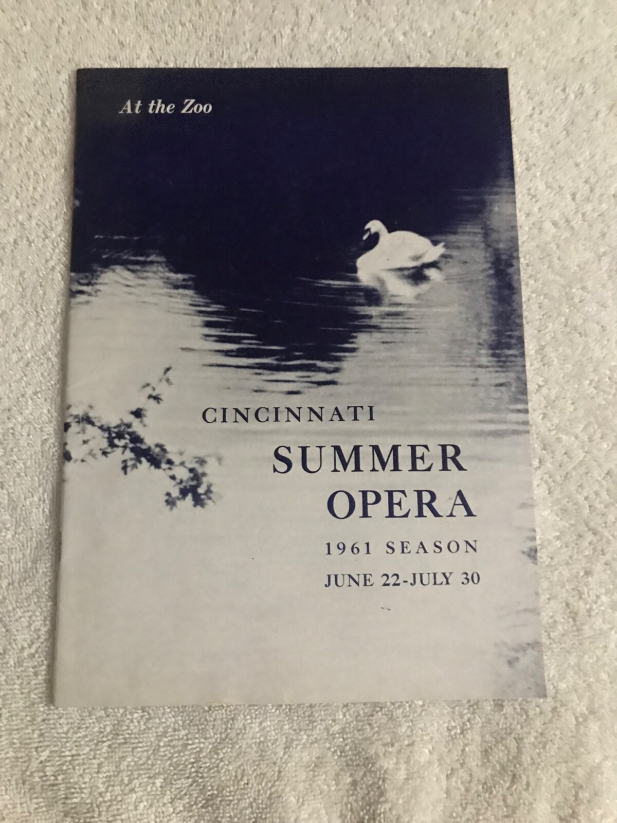 The 1961 Cincinnati Summer Opera at the Zoo Program