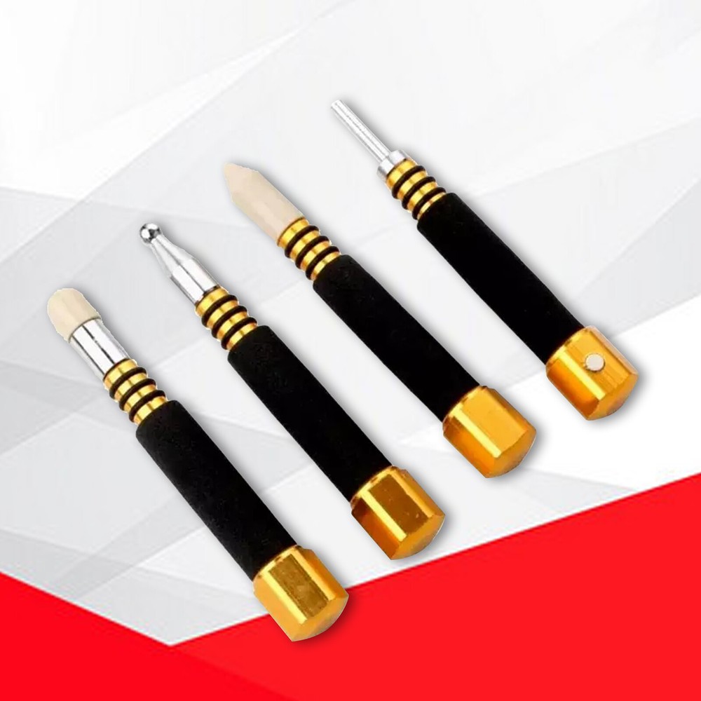 PDR Dent Repair Knockdown Tapper Tool Set 4pcs Aluminum with Replaceable Tips M6