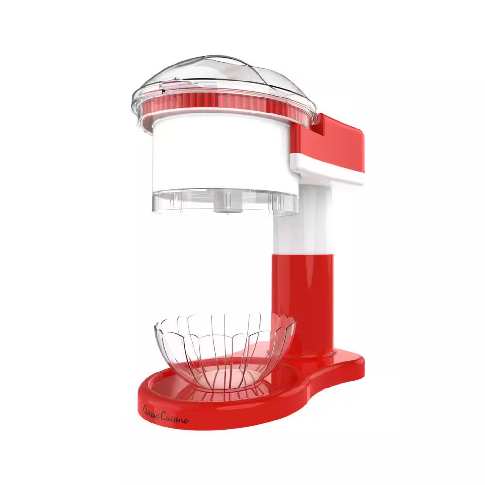 32 Oz. Red Countertop Shaved Ice Snow Cone Machine