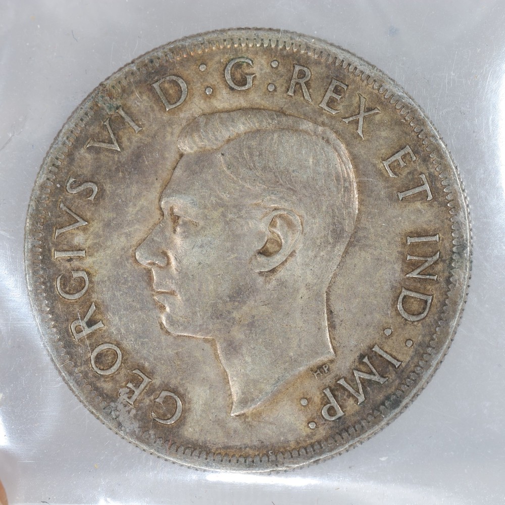 1938 Canada Silver Dollar ICCS AU55