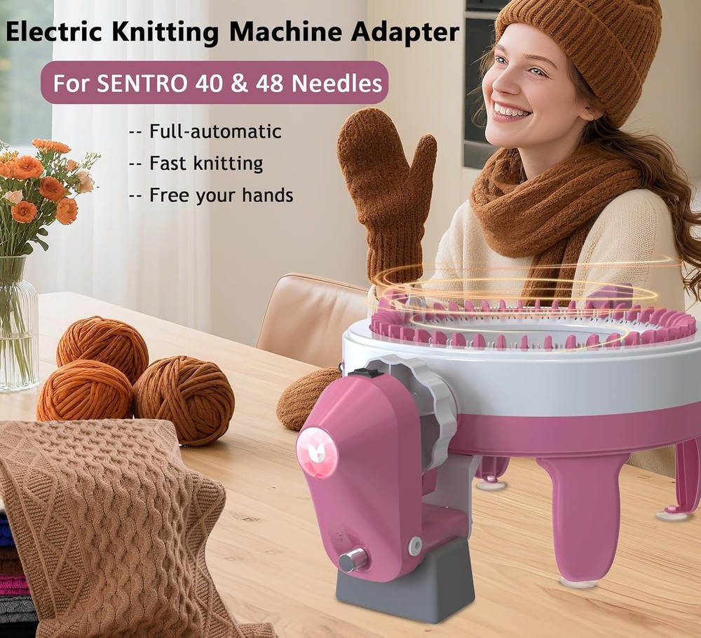 Electric Knitting Machine Adapter for Sentro 40 & 48 Knitting Machine, Automatic
