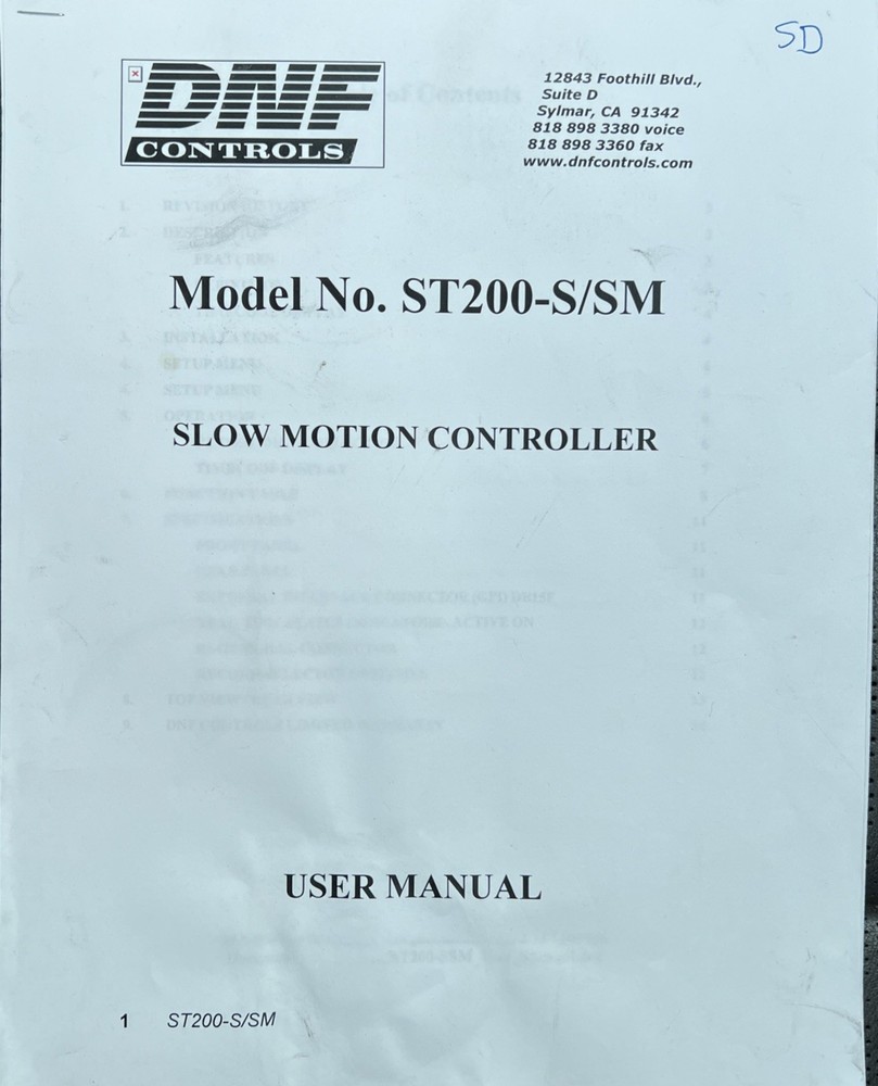 DNF Industries Universal VTR Controller ST200-S