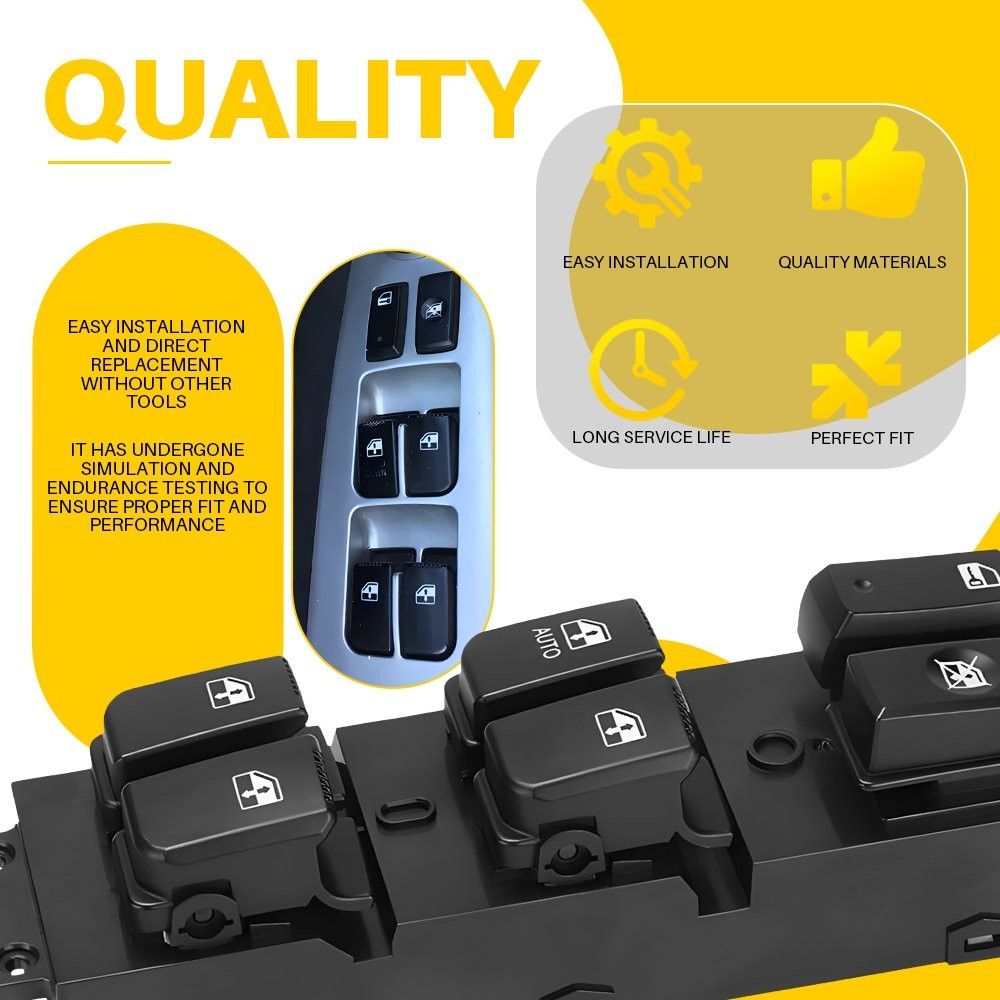 Front Left Driver Side Power Window Switch For Hyundai Santa Fe CM 2007-2013
