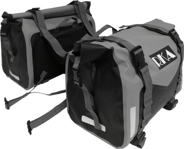 Adaptiv Technologies RKA Rugged Motorcycle Saddlebags Black/Gray
