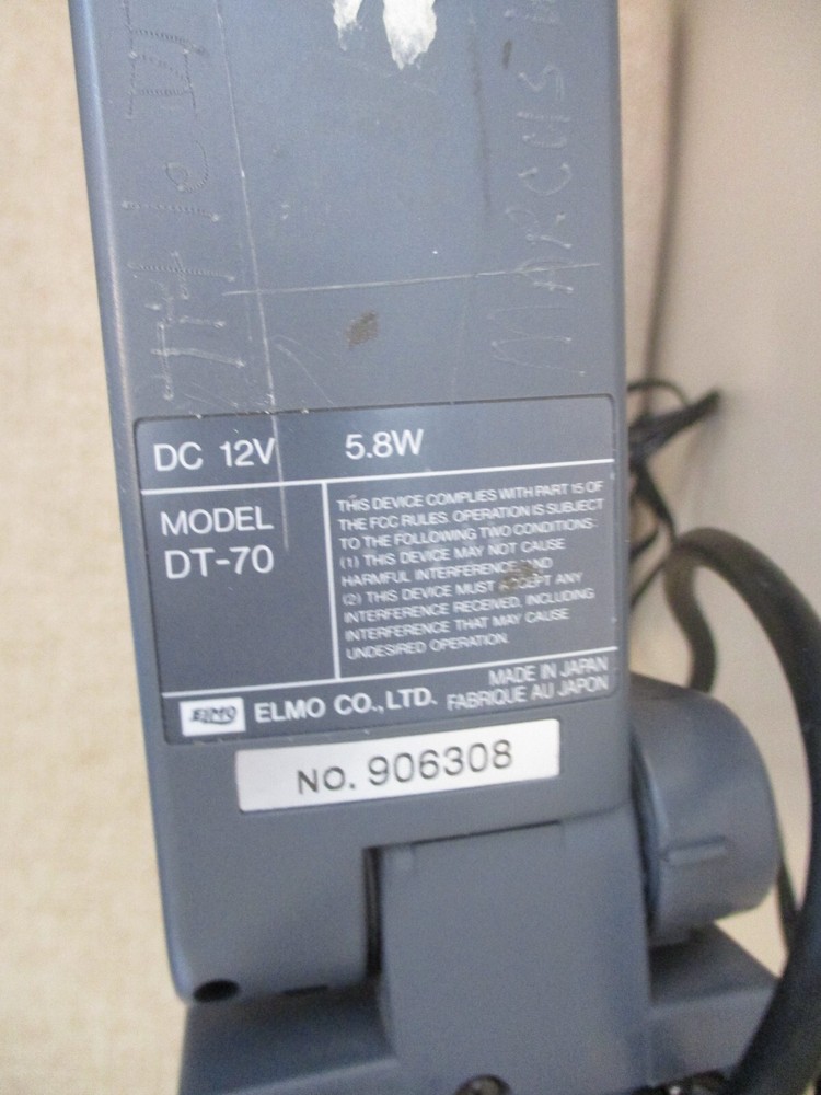 Elmo Visual Presenter DT-70 Table Top Presenter Lamp Camera