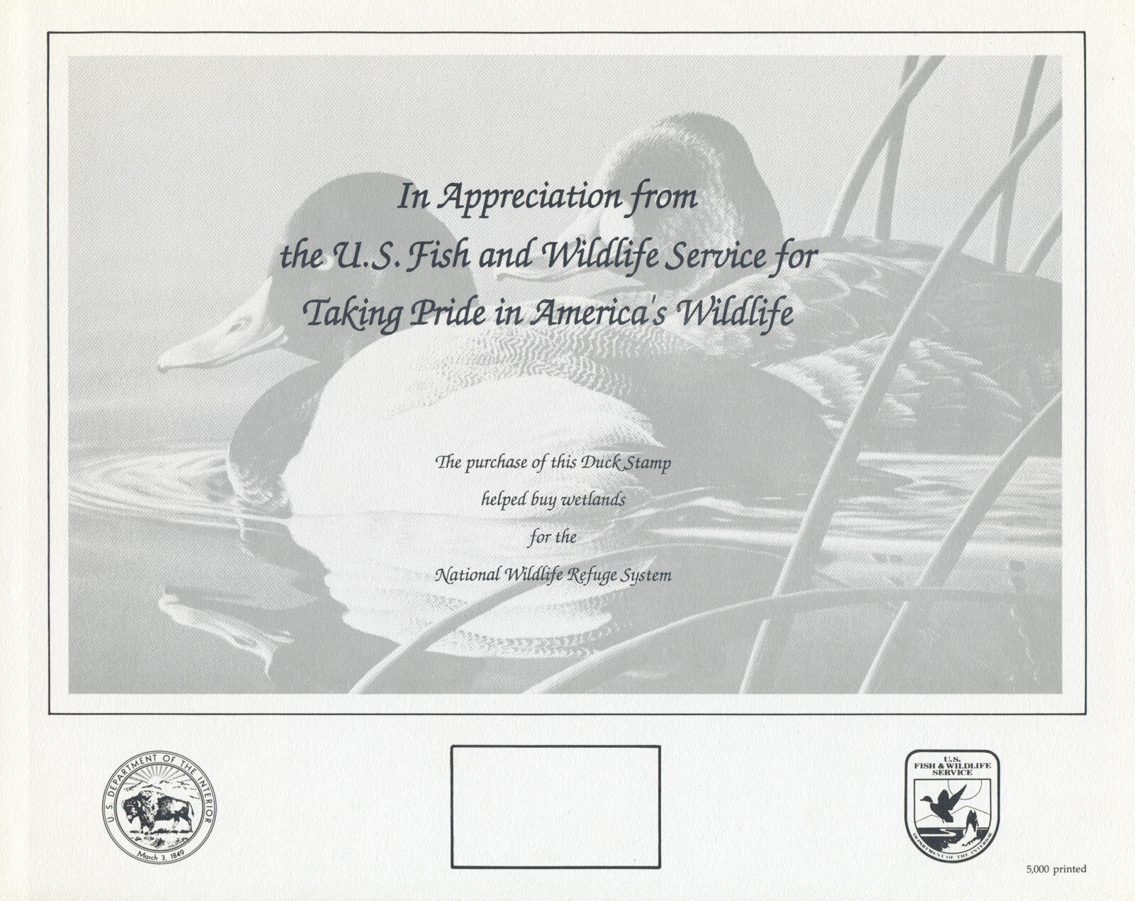 2 Duck Stamps & 23 U.S. Fish & Wildlife Appreciation Souvenir Cards 1975-1997 US