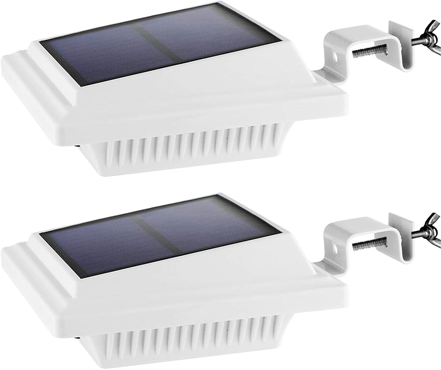 2/4/6PCS 40LEDs Solar Powered Lights for Fence Roof Gutter Yard Roof Wall Lamp