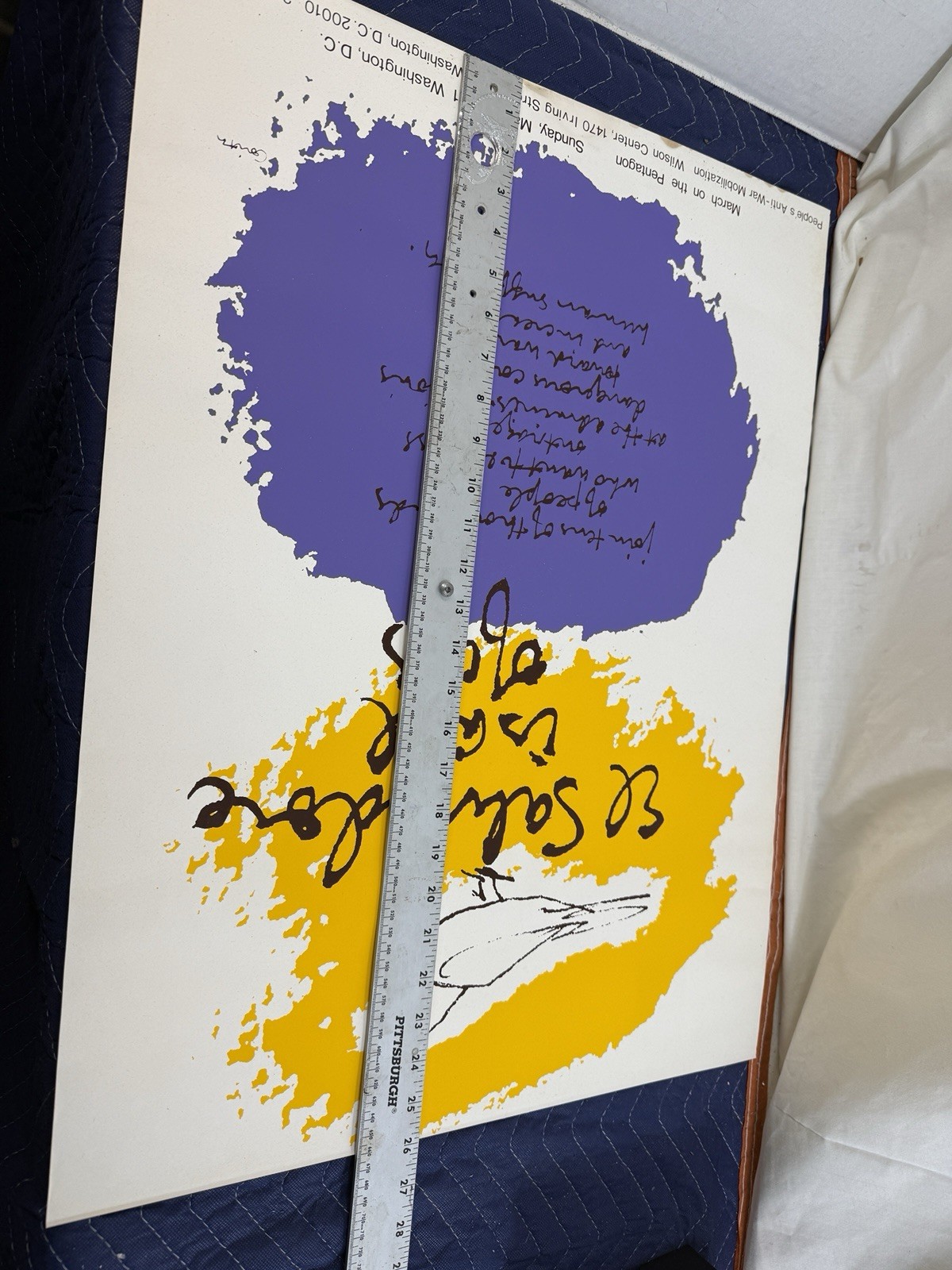 Protest Poster March on the Pentagon May 1981 Anti War El Salvador is All Of Us