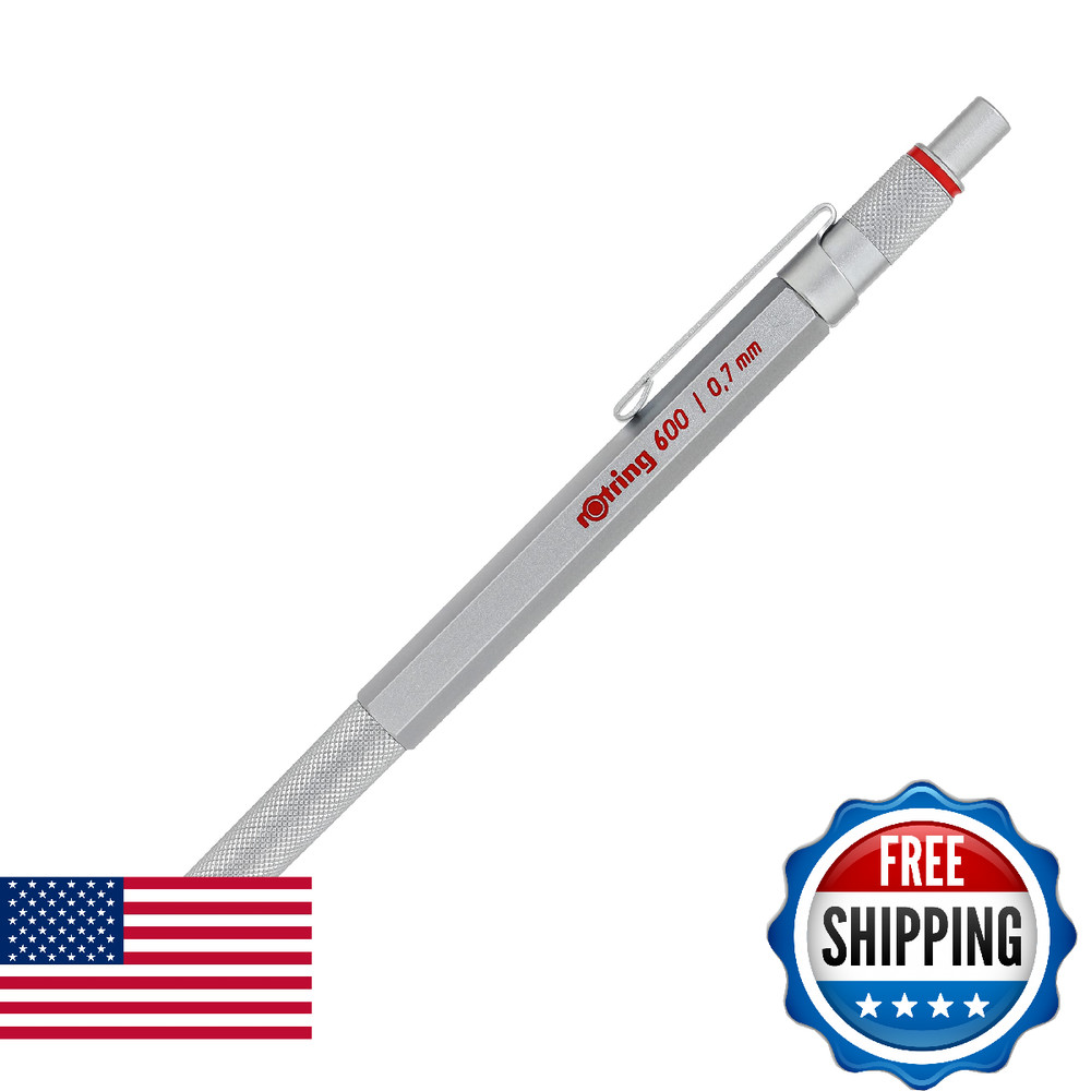 rOtring 600 Mechanical Pencil 0.7mm Silver - Precision Drafting & Drawing