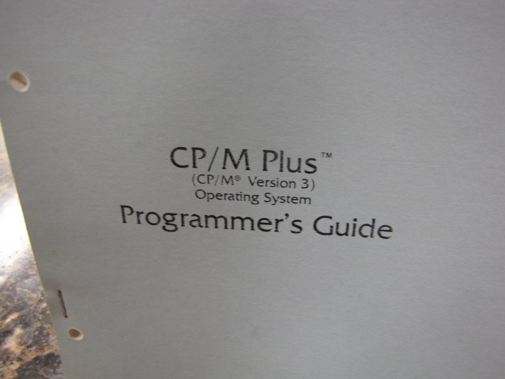 Vintage CP/M Plus Version 3 OS Programmers Guide - JX42