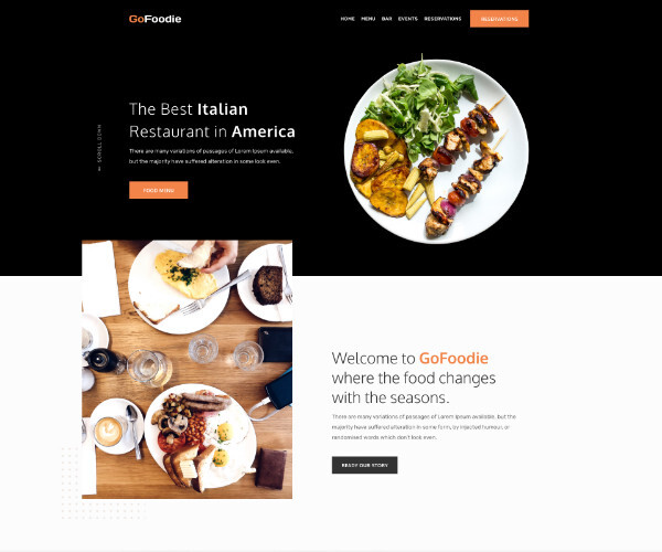 Premium Wordpress Elementor Template Kit Bundle | Food & Drink theme