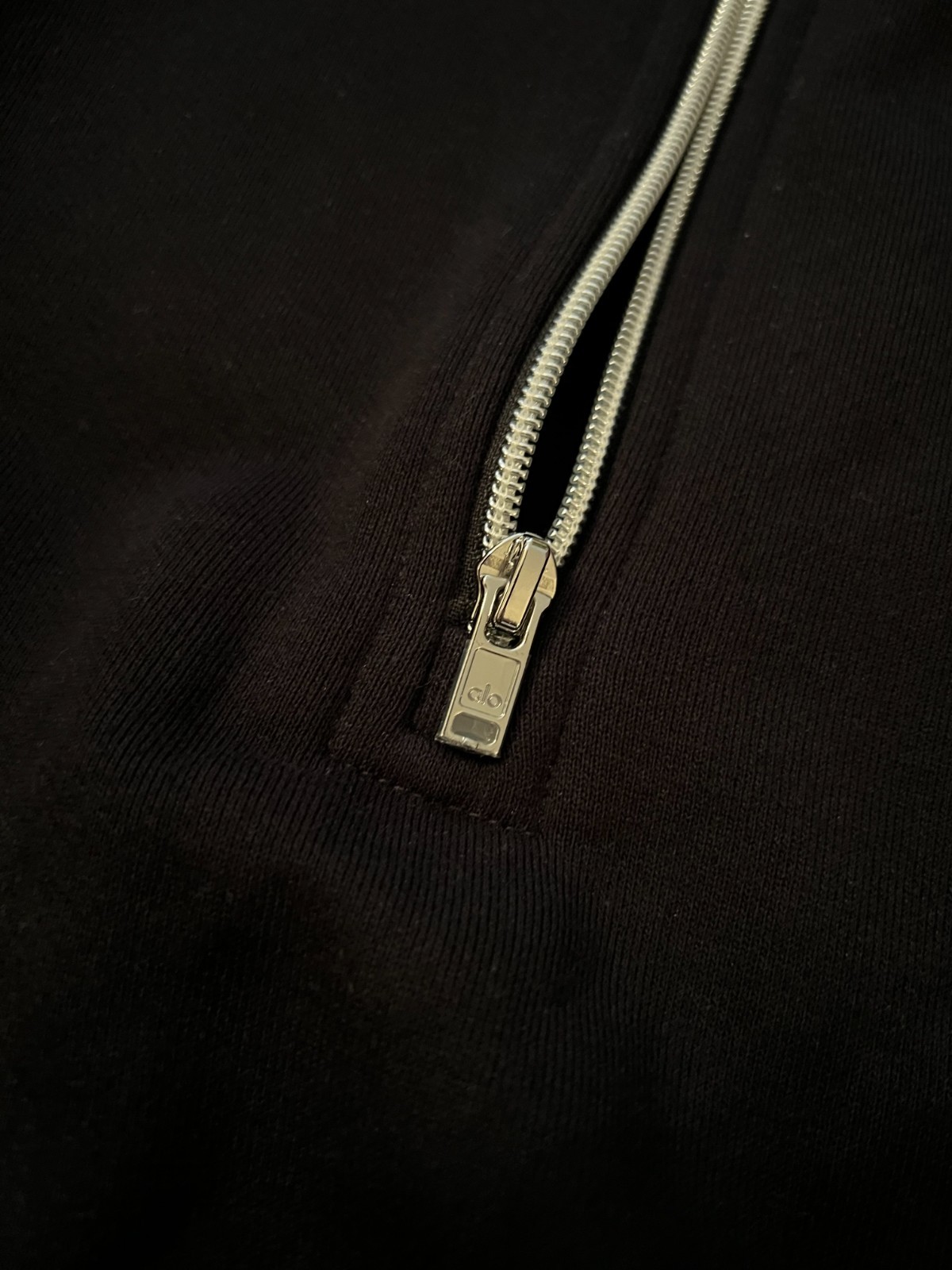 BRAND NEW ALO Yoga Size Large Black Accolade 1/4 Zip Pullover Collared Unisex