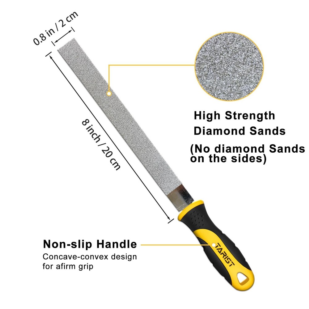 Diamond File Set, 3-Piece, 8-inch, Includes Flat/Half-Round/Round. ... Fast Ship